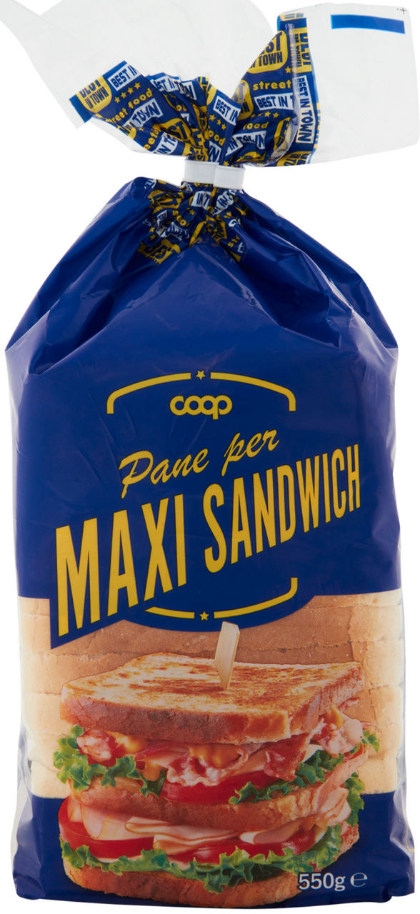 Pane a fette per maxi sandwich coop g 550