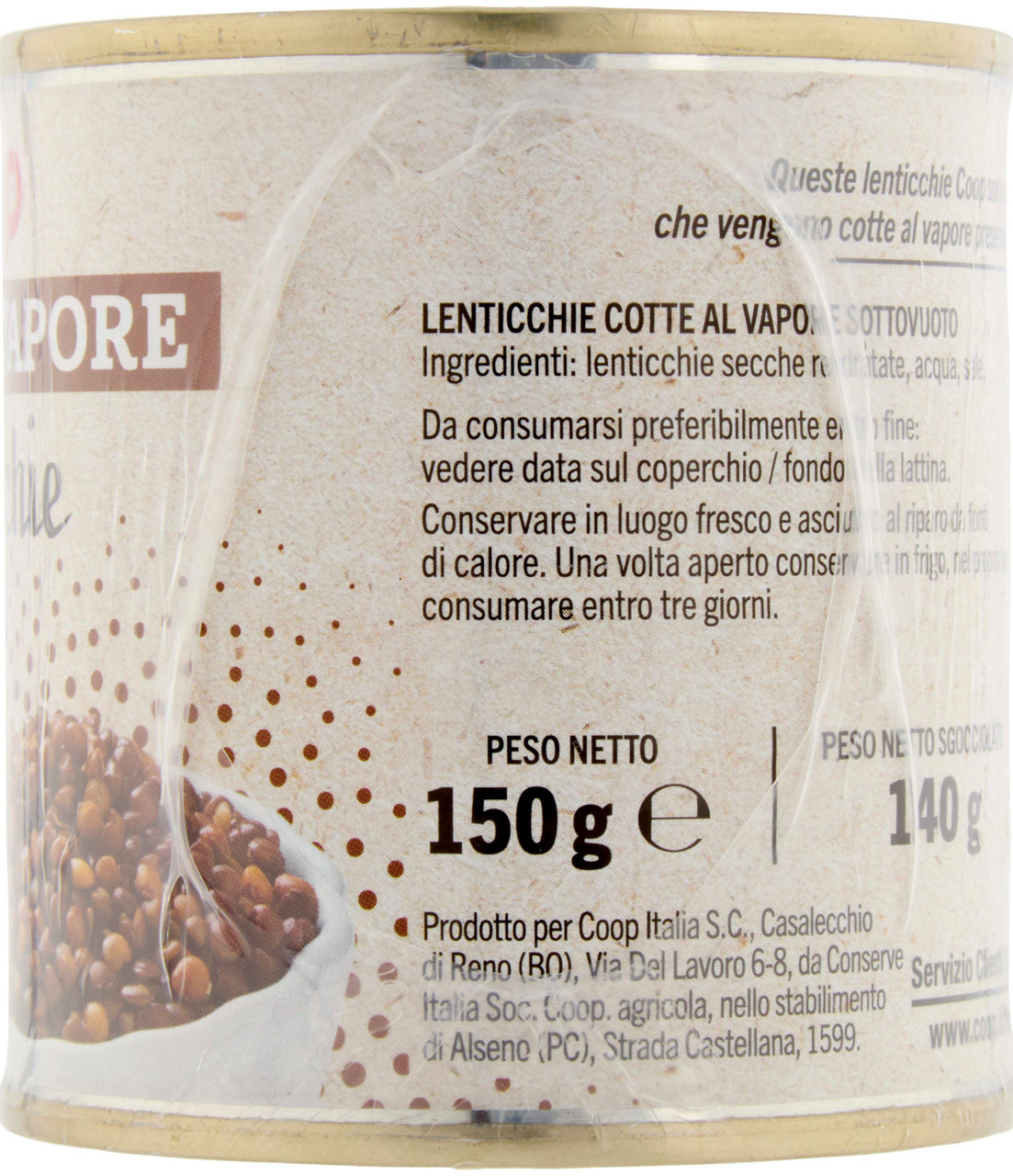 LENTICCHIE COTTE AL VAPORE COOP CLUSTER LATTINA 150X3 G - Immagine 31