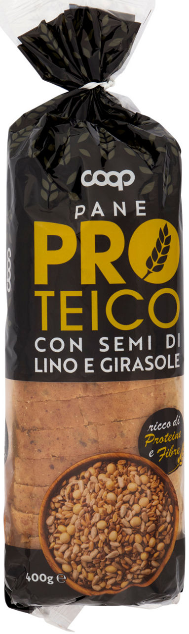 Pane a fette proteico con semi di lino e girasole coop g 400