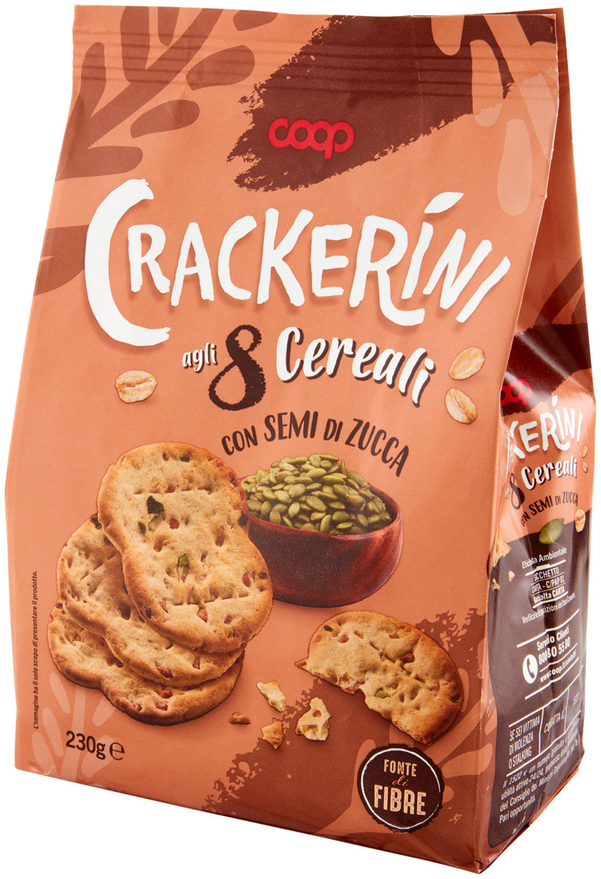 CRACKERINI 8 CEREALI CON SEMI ZUCCA COOP G 230 - Immagine 61