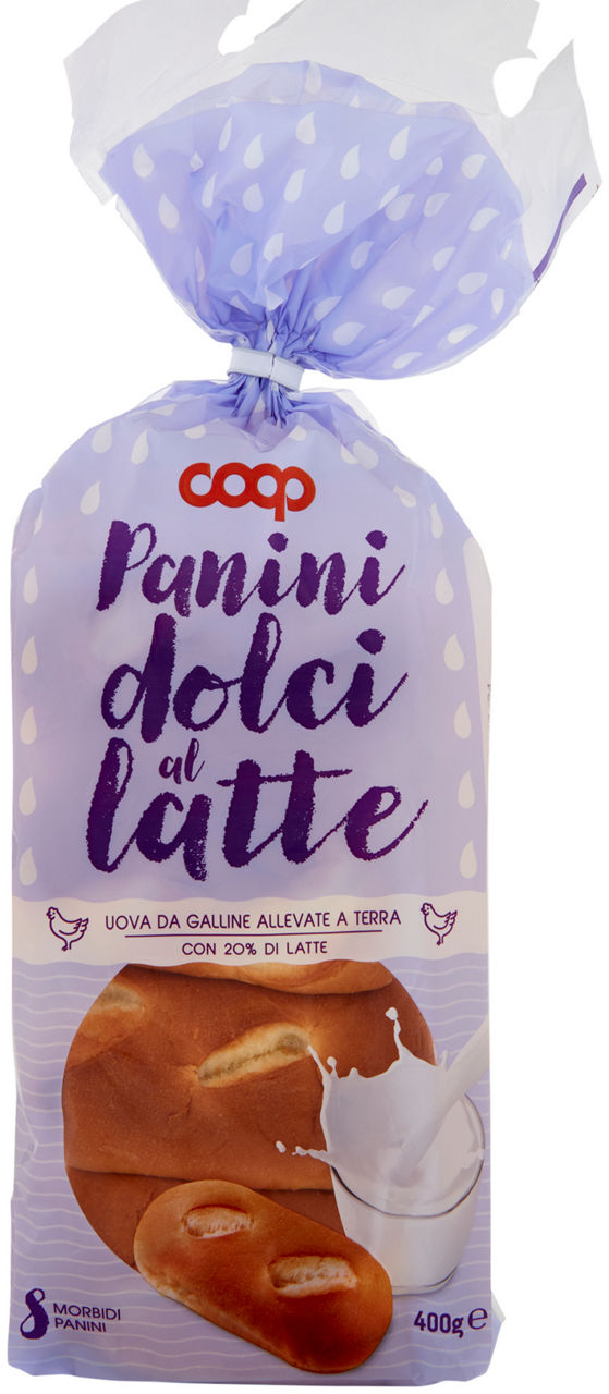 PANINI DOLCI AL LATTE COOP X 8 SACCHETTO G400 - Immagine 01