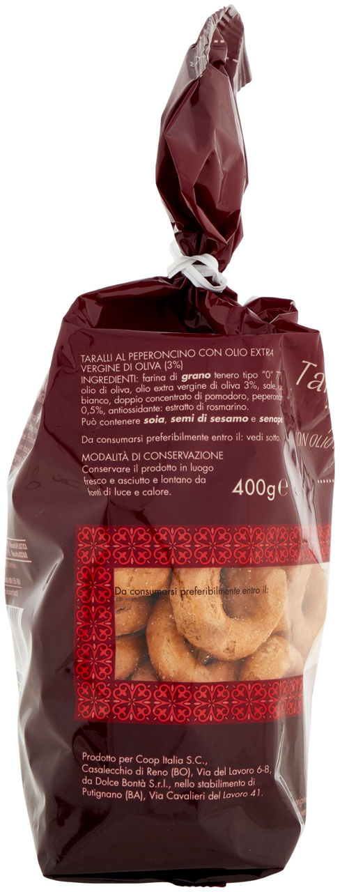 TARALLI ALLA PUGLIESE AL PEPERONCINO CON OLIO EVO FIOR FIORE COOP G 400 - Immagine 11