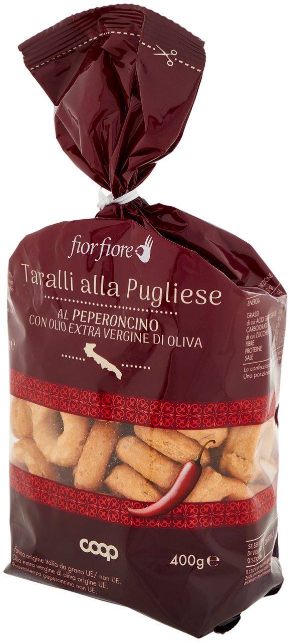 TARALLI ALLA PUGLIESE AL PEPERONCINO CON OLIO EVO FIOR FIORE COOP G 400 - Immagine 61