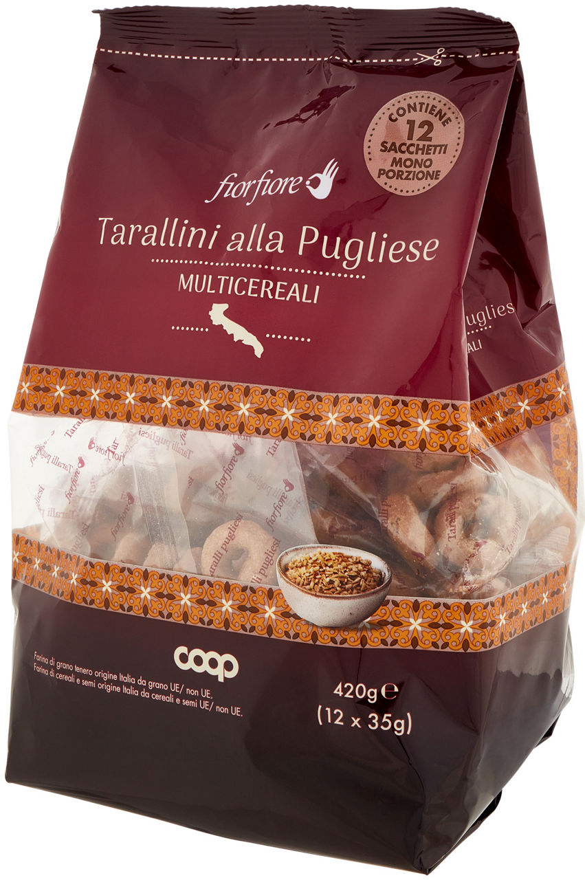 TARALLINI ALLA PUGLIESE MULTICEREALI 12 MONOPORZIONI MPK FIOR FIORE COOP G420 - Immagine 61