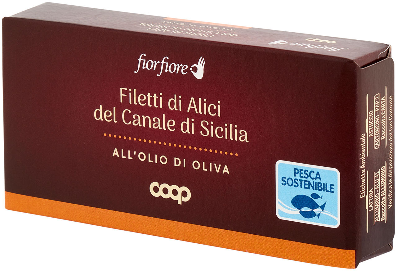 FILETTI DI ALICI DEL CANALE DI SICILIA FIOR FIORE COOP VASCHETTA G 46 - Immagine 61