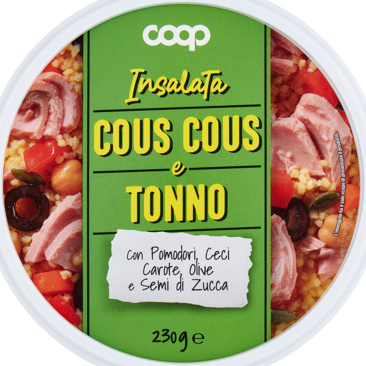 INSALATA DI COUS COUS CON TONNO E VERDURE COOP LATTINA G 230 - Immagine 01