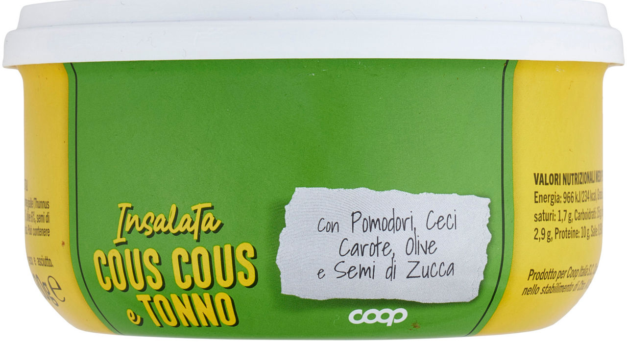 INSALATA DI COUS COUS CON TONNO E VERDURE COOP LATTINA G 230 - Immagine 51