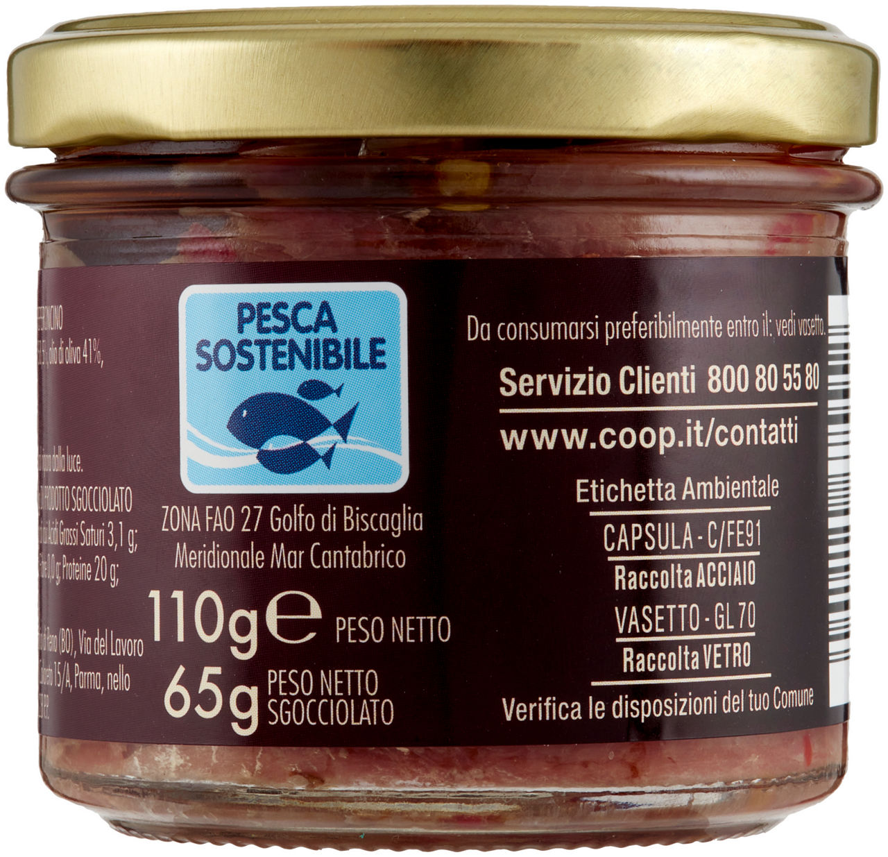 FILETTI DI ALICI DEL CANTABRICO C/PEPERONCINO FIOR FIORE COOP VV G 110 - Immagine 21