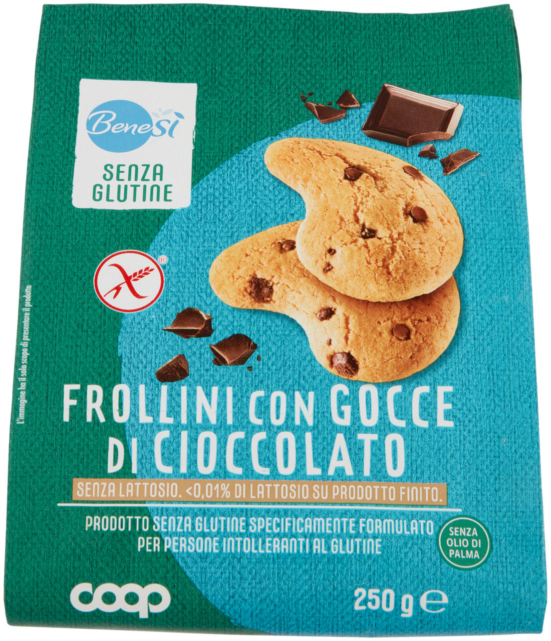 Frollino gocce di cioccolato s/glutine s/lattosio benesì coop g250