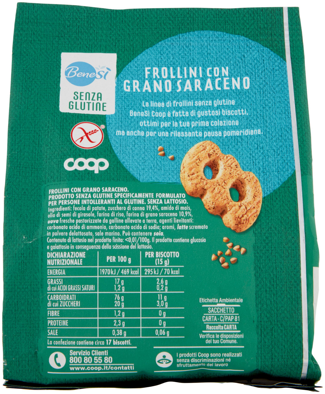 FROLLINO CON GRANO SARACENO S/GLUITINE S/LATTOSIO BENESÌ COOP G250 - Immagine 21