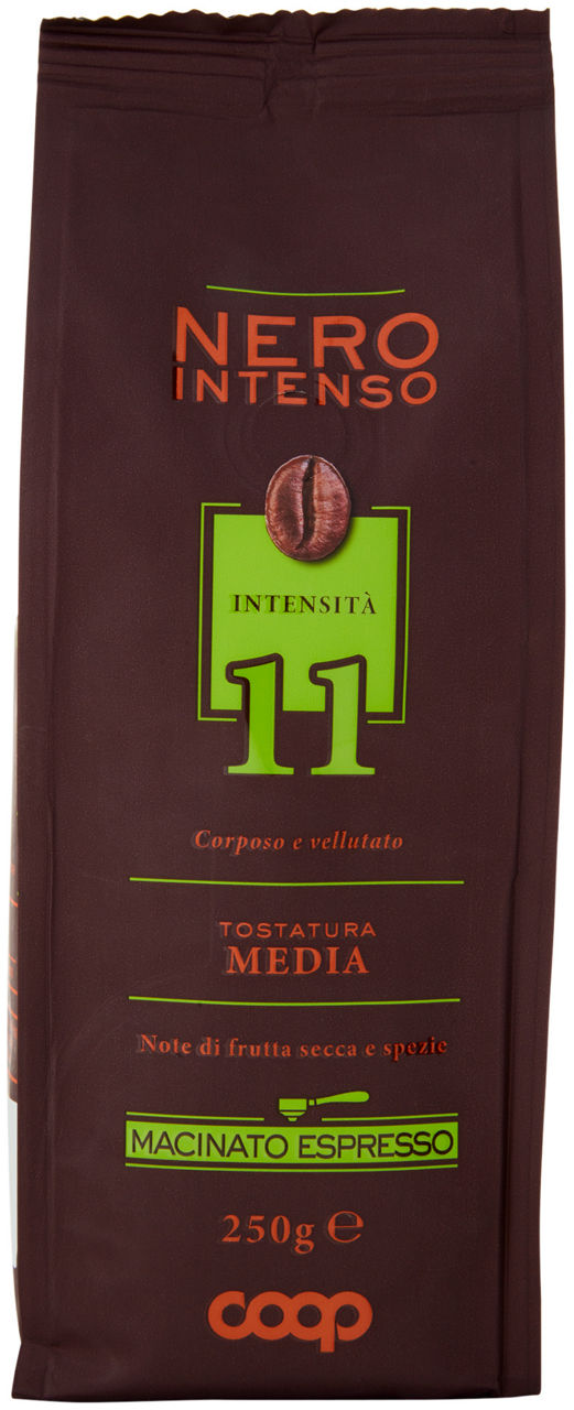 Caffe' macinato espresso coop intensita' 11 arabica 10% soft pack g 250