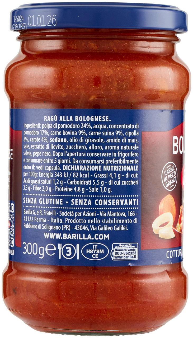 RAGU'ALLA BOLOGNESE BARILLA VASO G 300 - Immagine 11