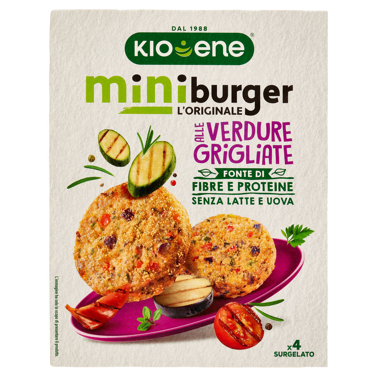 Miniburger con verdure grigliate 160 gr