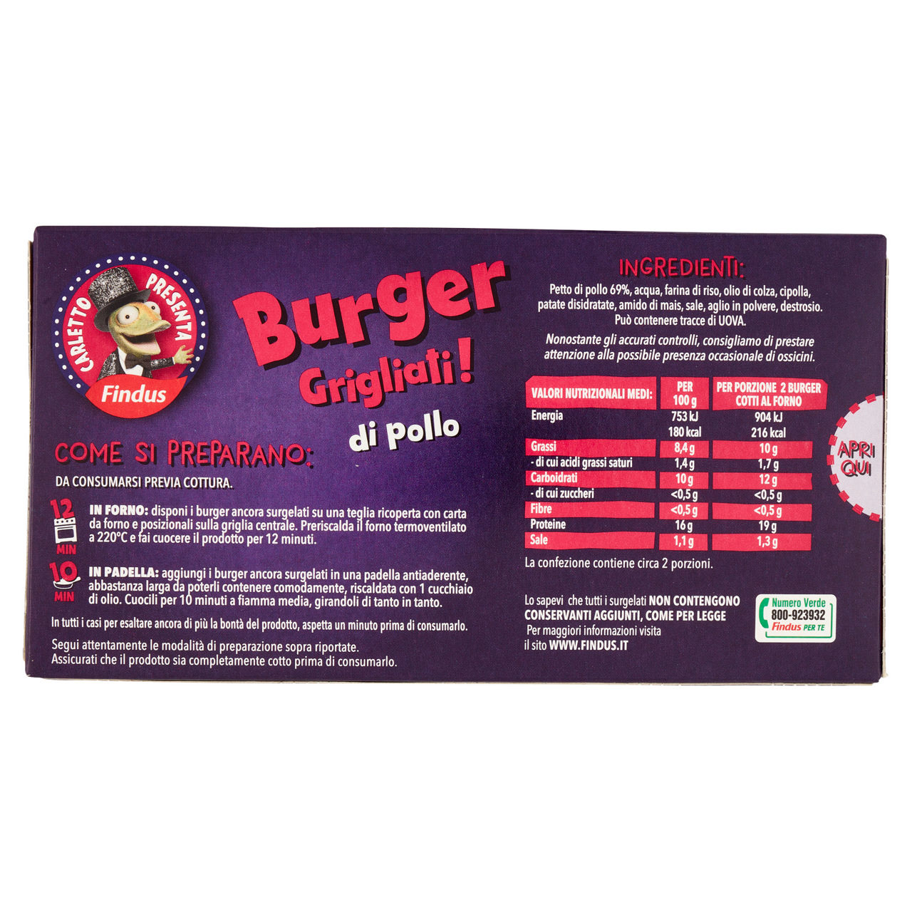 Burger di pollo grigliati 4 pz 240 gr - Immagine 21