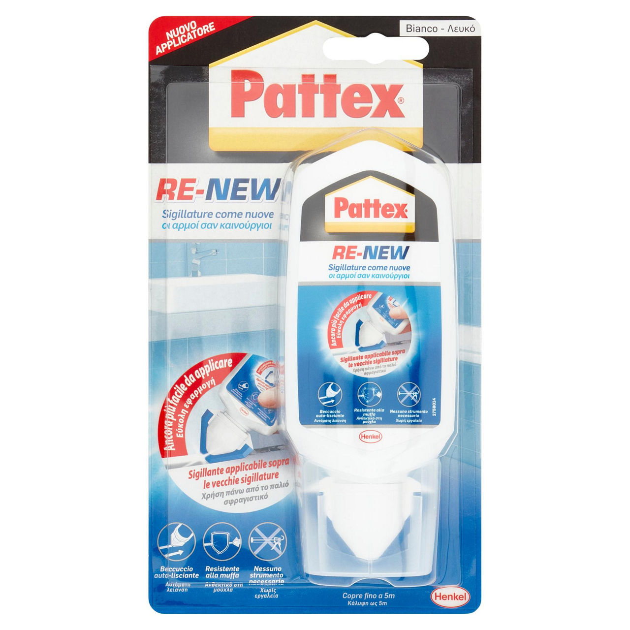 SILICONE PATTEX RE-NEW BIANCO 80ML - Immagine 01