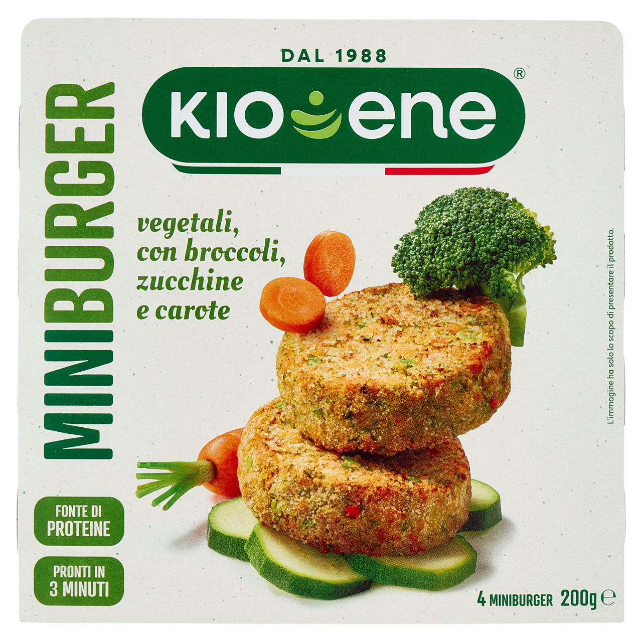 Mini burger croccanti broccoli carote e zucchine 200 gr