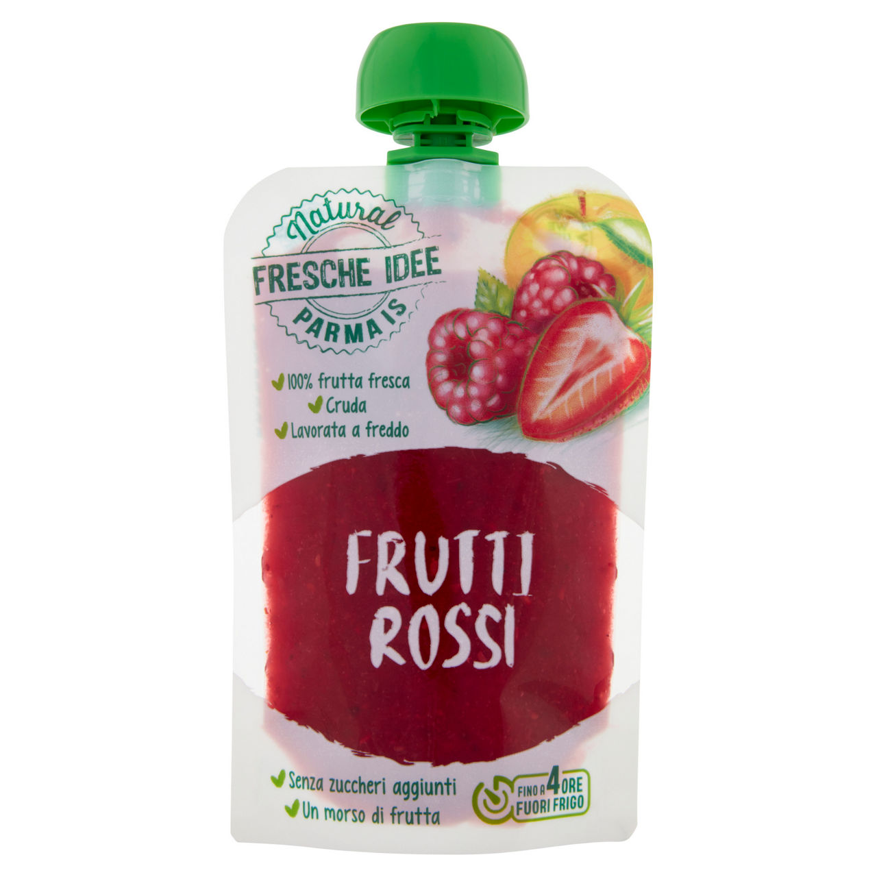 Purea di mela e frutti rossi pouch 100 gr