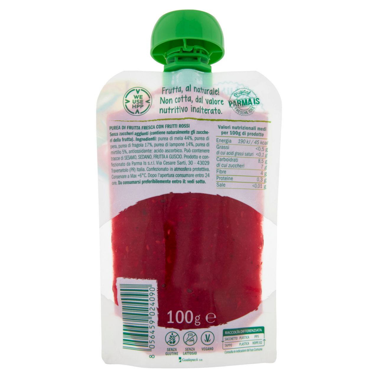 Purea di mela e frutti rossi pouch 100 gr - Immagine 21