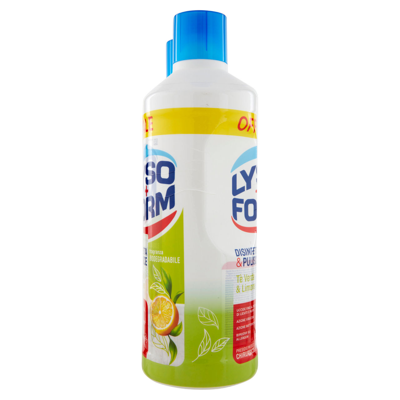 Detersivo per pavimenti disinfettante tè verde e limone 2 pz x 1,1 lt - Immagine 31