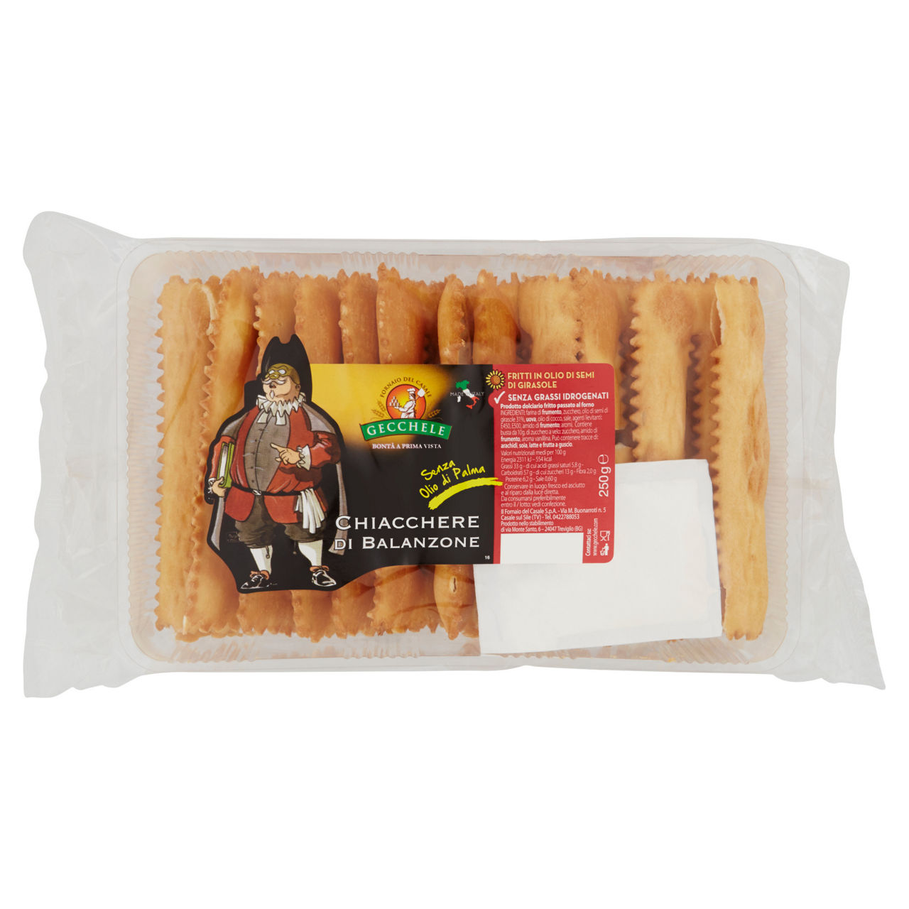 Chiacchere di balanzone cotte al forno 250 gr - Immagine 01