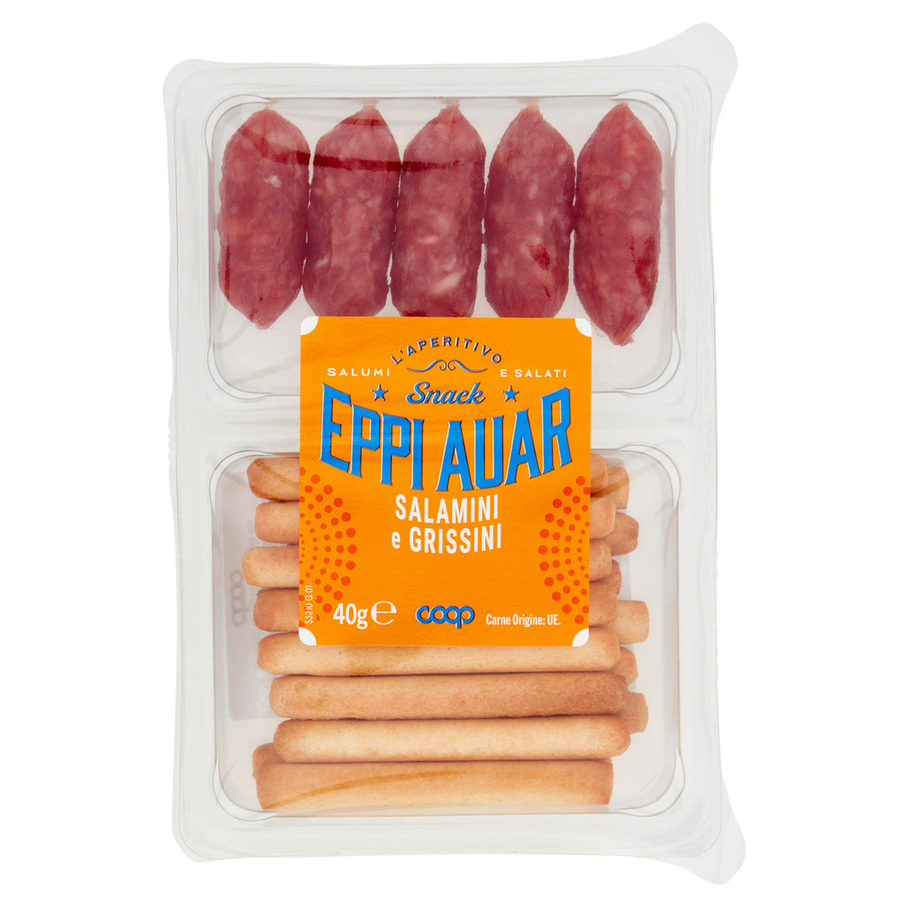 Snack salato con salamini e grissini 40 gr