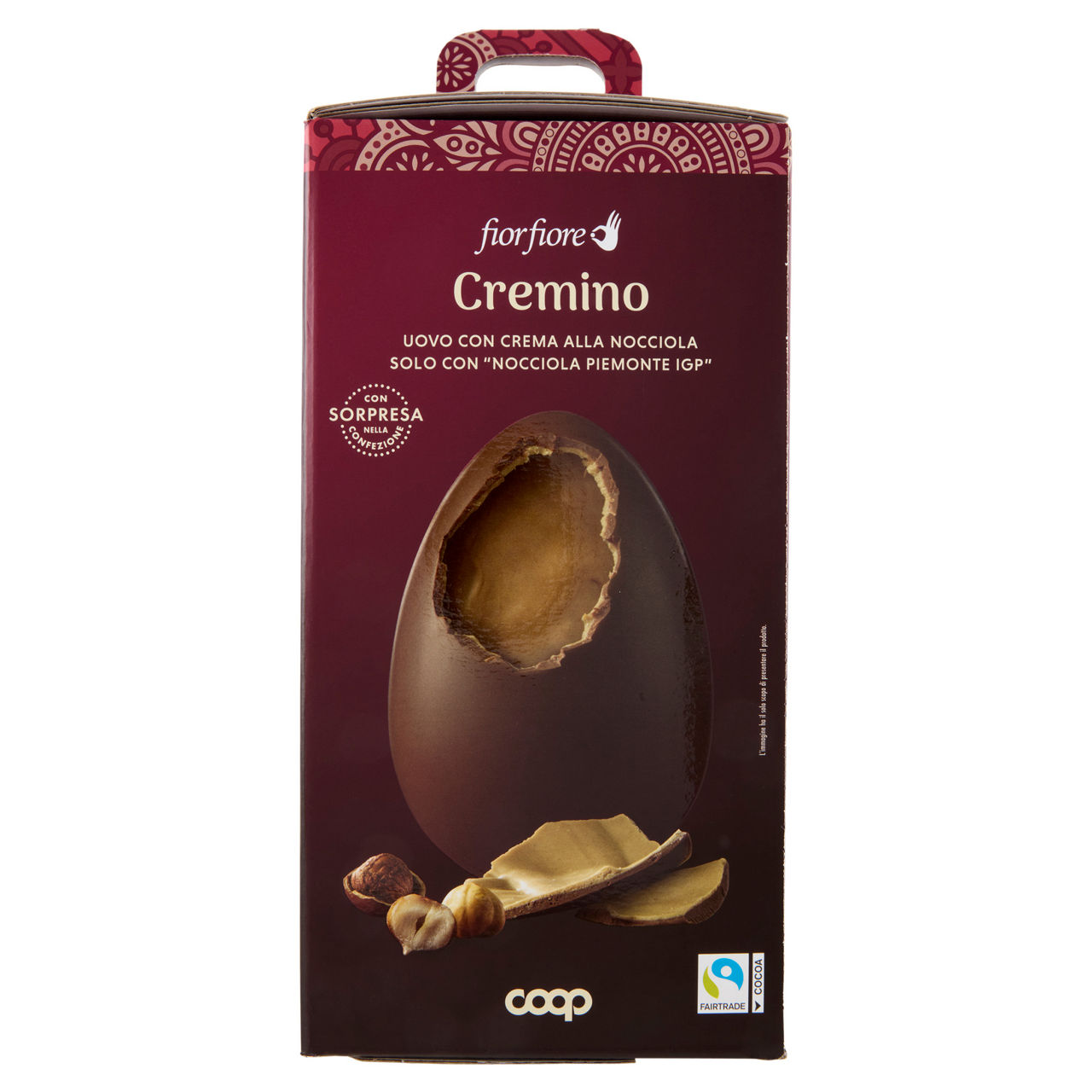 Uovo di cioccolato cremino nocciola Piemonte IGP 260 gr - Immagine 01