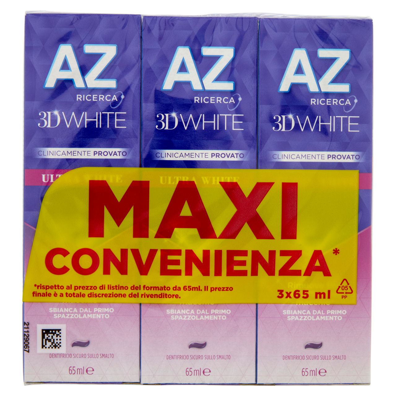Dentifricio 3d white ultra white 3 pz x 65 ml