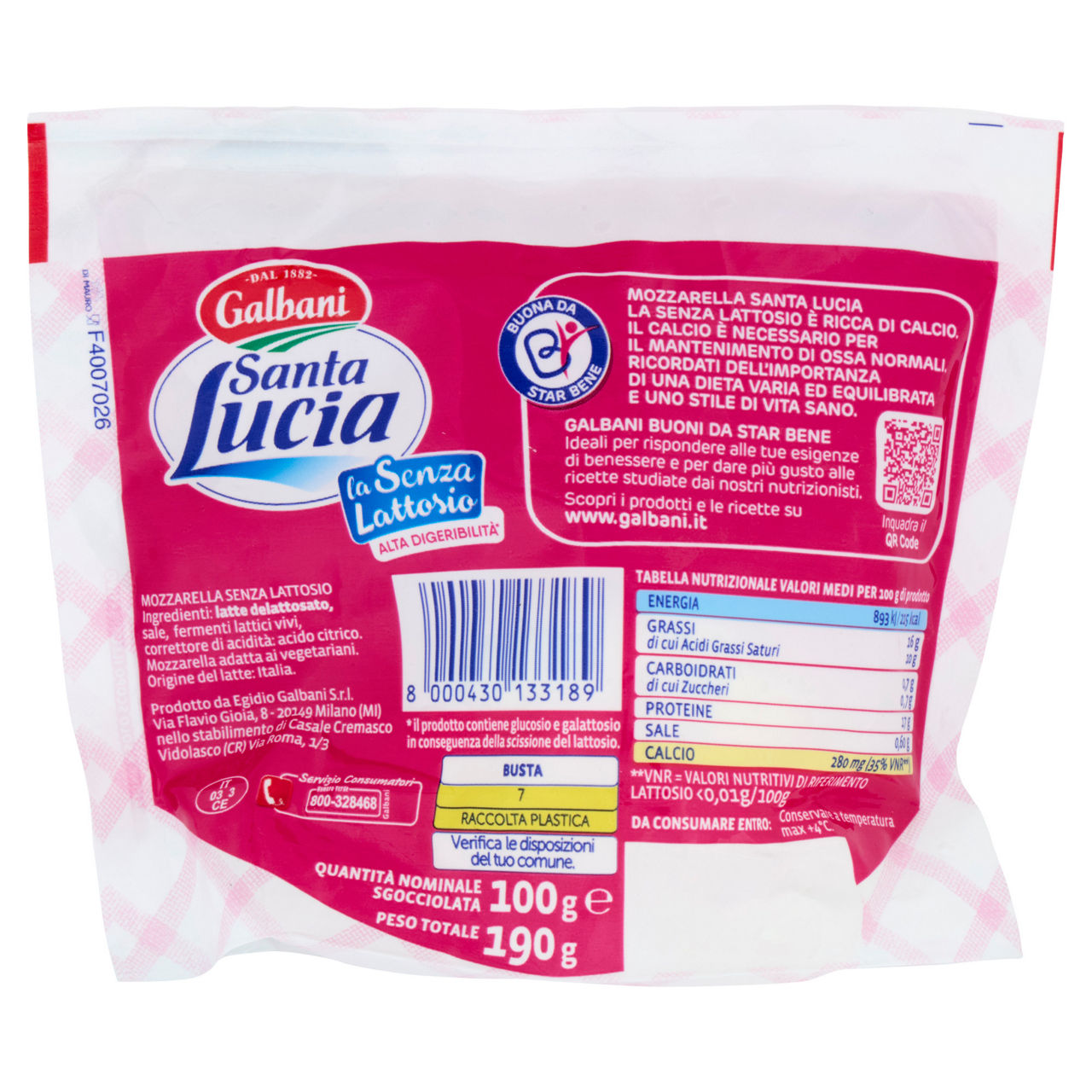 Mozzarella senza lattosio 100 gr - Immagine 21
