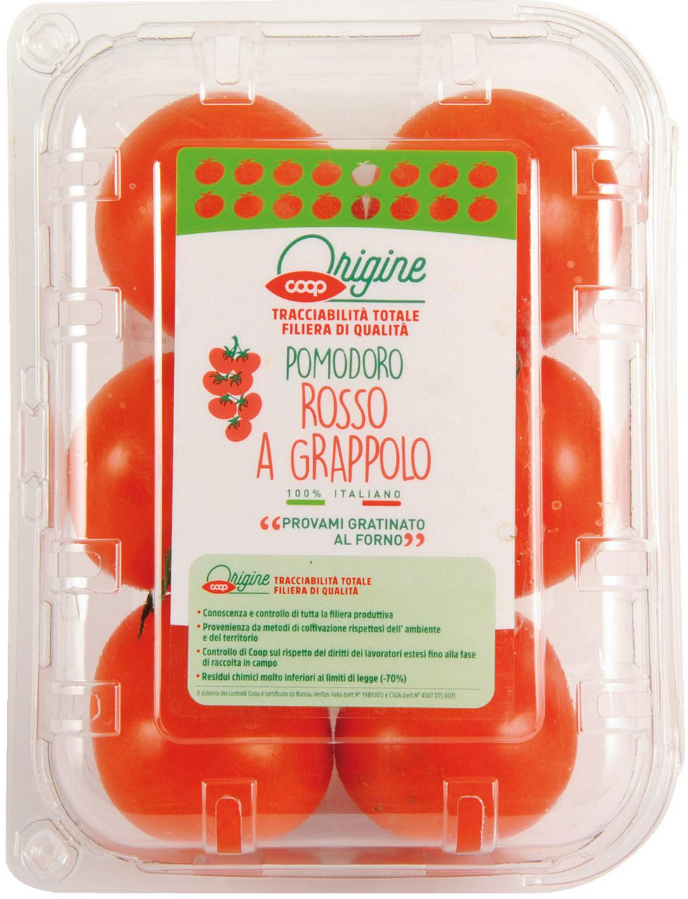 Pomodori rosso a grappolo senza nichel 500 g