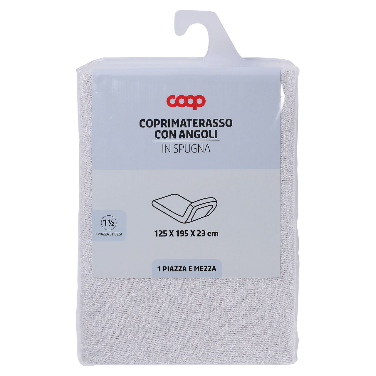 Coprimaterasso con angoli in spugna 1 piazza e mezzo