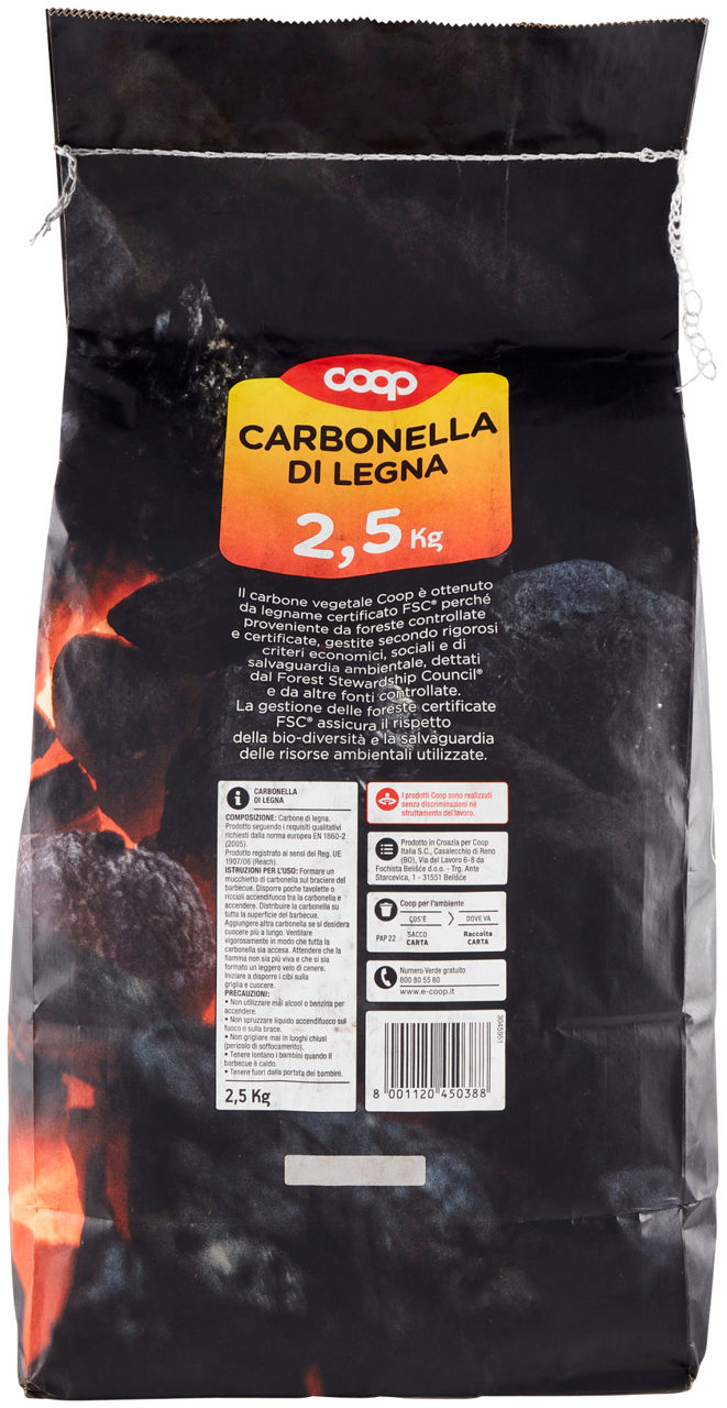 CARBONELLA DI LEGNA KG.2,5 COOP FSC - Immagine 11