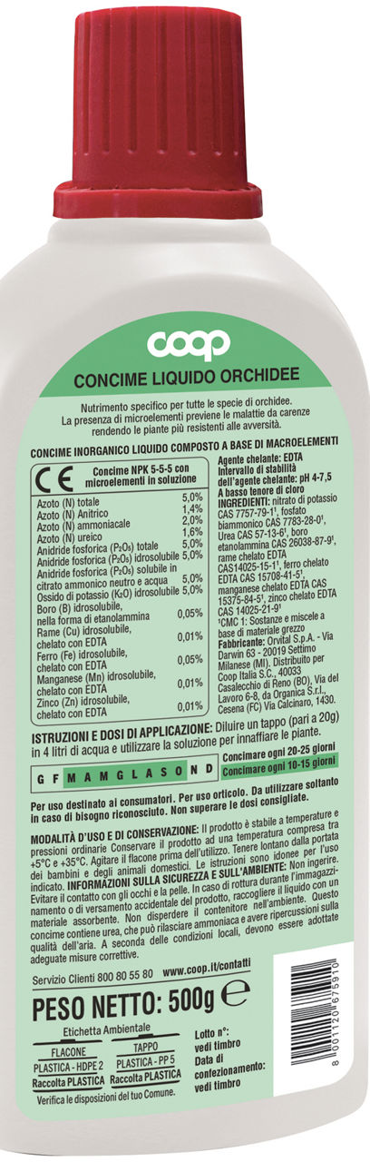 CONCIME LIQUIDO ORCHIDEE 500G COOP - Immagine 21