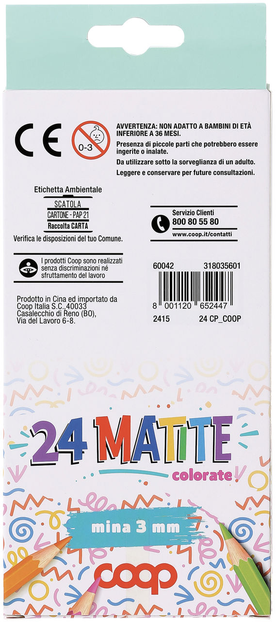 24 MATITE COLORATE PUNTA 3 MM - Immagine 11