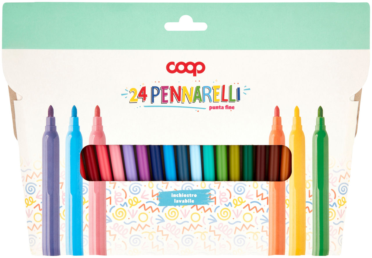 24 pennarelli punta fine