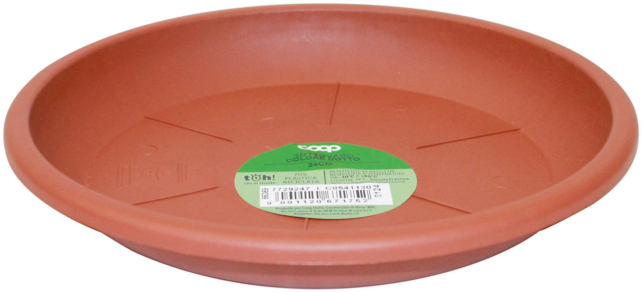 Sottovaso colore cotto 24 cm - Immagine 01
