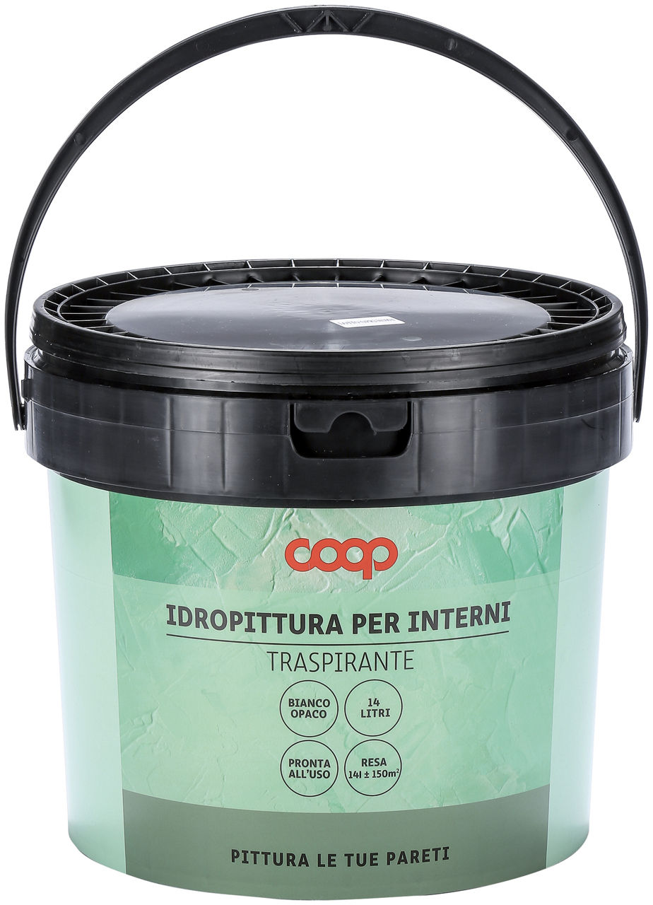 Idropittura per interni bianco opaco 14 litri traspirante