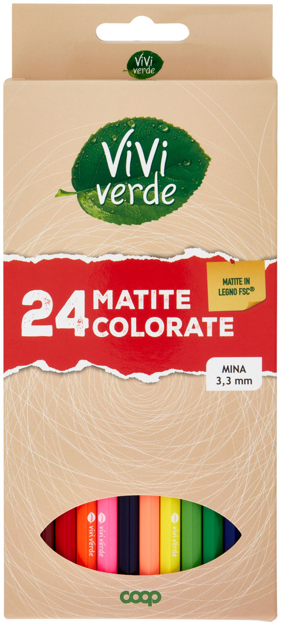 24 matite colorate 3,3 mm