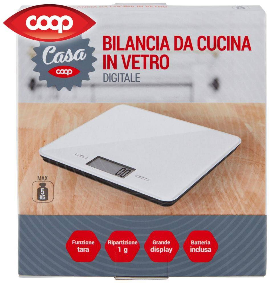 Bilancia cucina in vetro digitale coop