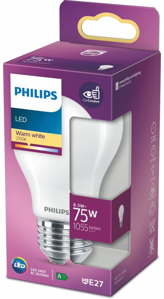 Lampadina LED goccia 75W attacco E27 luce calda non dimmerabile - 1