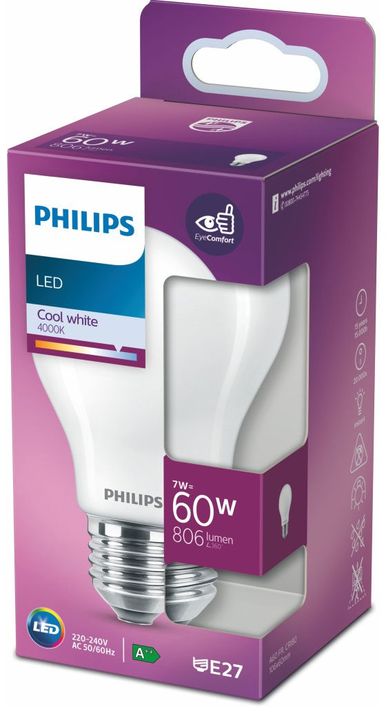 Lampadina LED goccia 60W attacco E27 luce fredda non dimmerabile - 1