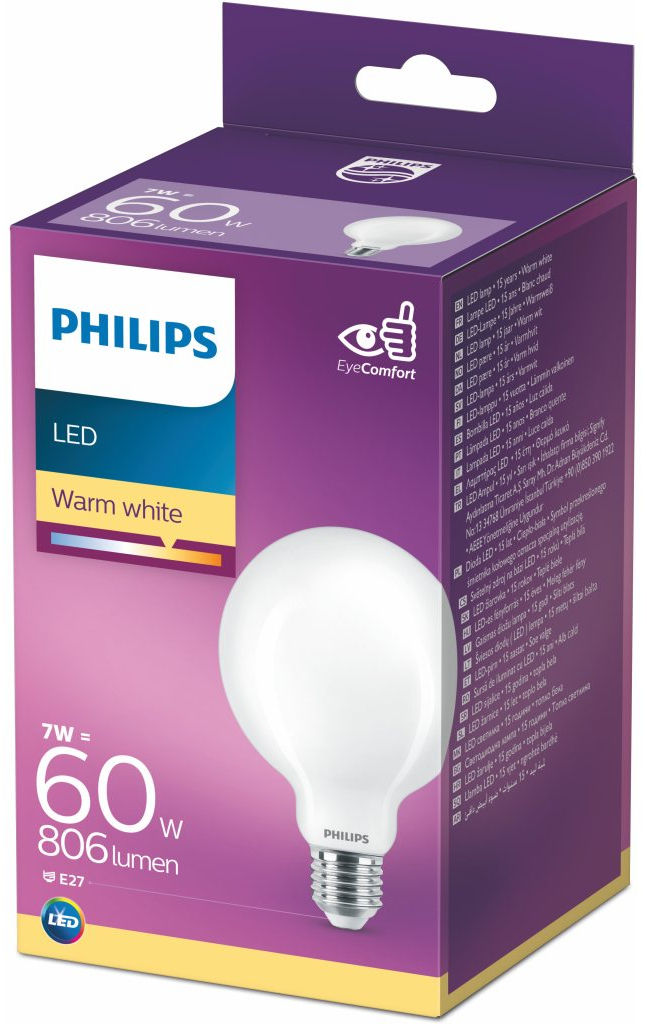 Lampadina LED globo 60W attacco E27 luce calda non dimmerabile - 1