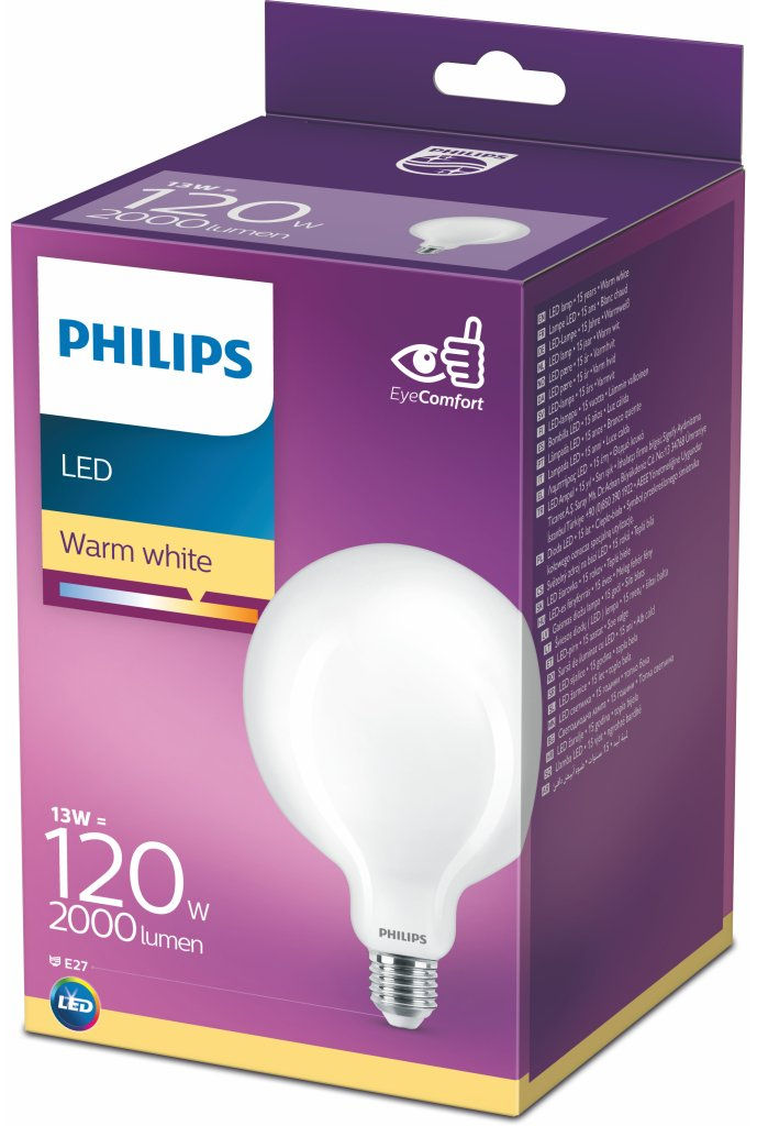 Lampadina LED globo 120W attacco E27 luce calda non dimmerabile - 1