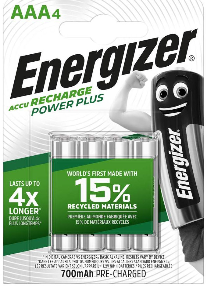 ENERGIZER POWER PLUS AAA BP4 PRECAR. 700 - 0