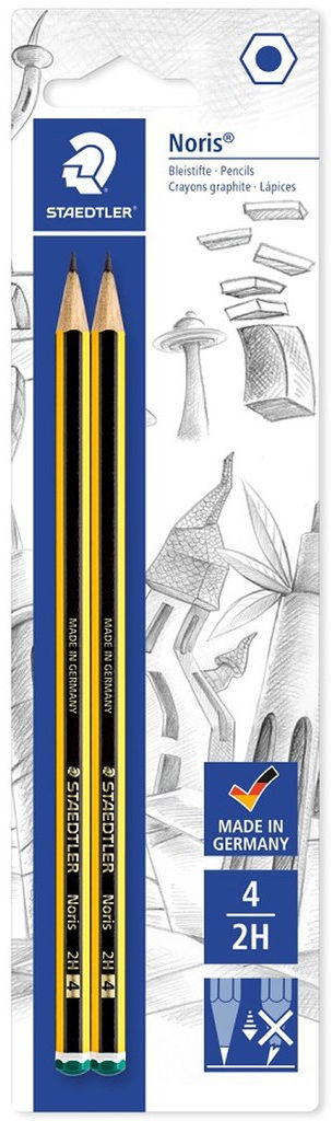 Matite - Staedtler 2 matite 2=HB + 2 matite colorate rosso e blu