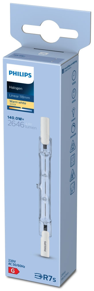 Alog linea r7s 118mm 2220lm philips 3000k