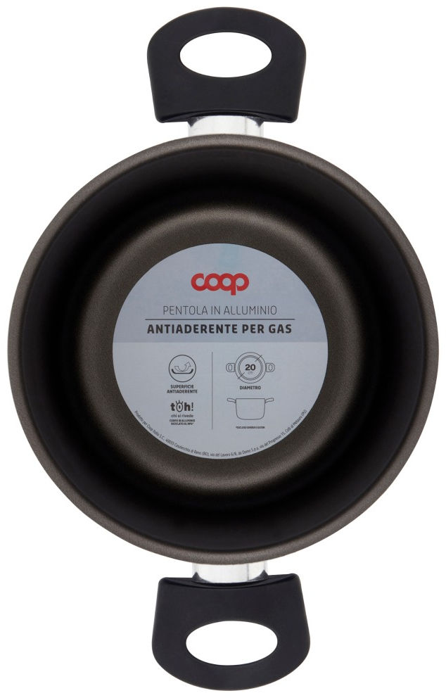 Pentola in alluminio 20 cm antiaderente per gas