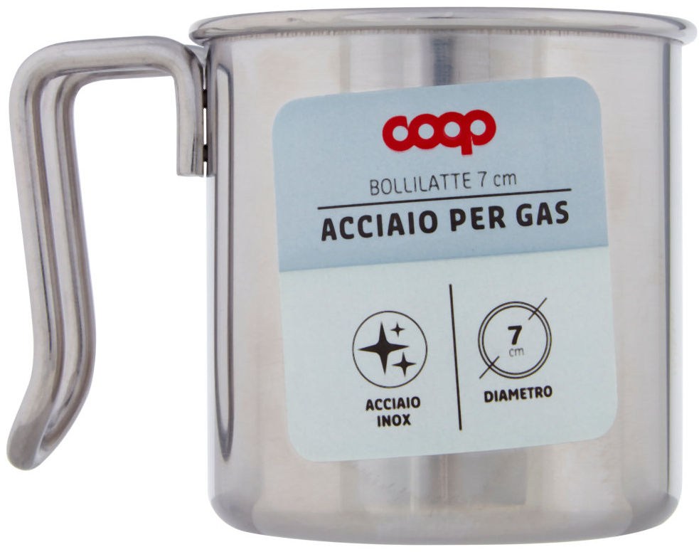 Bollilatte in acciaio per gas e induzione 7 cm