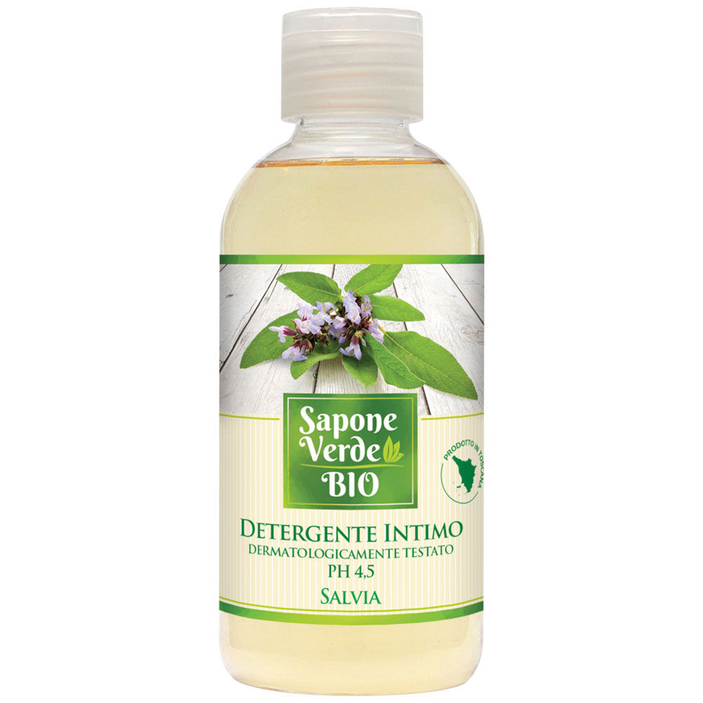 Sapone verde bio detergente intimo salvia ml.250