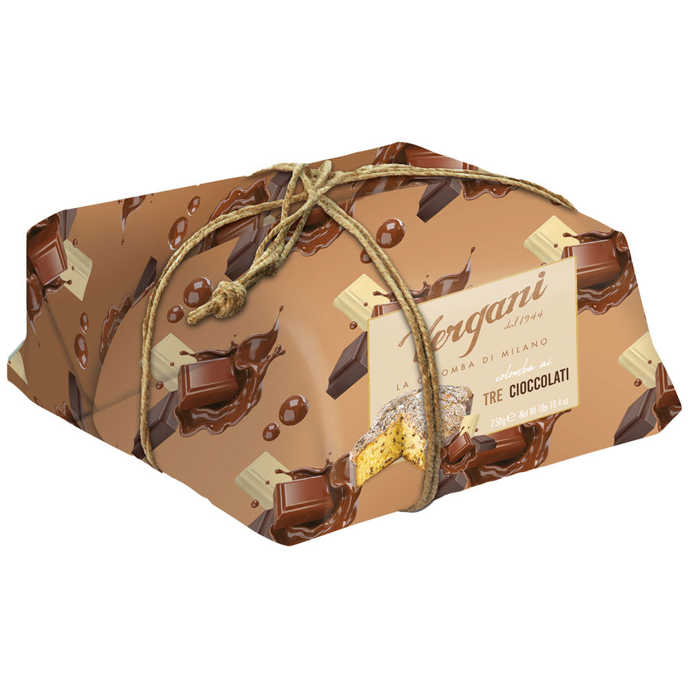 Colomba gourmet ai tre cioccolati 750 gr