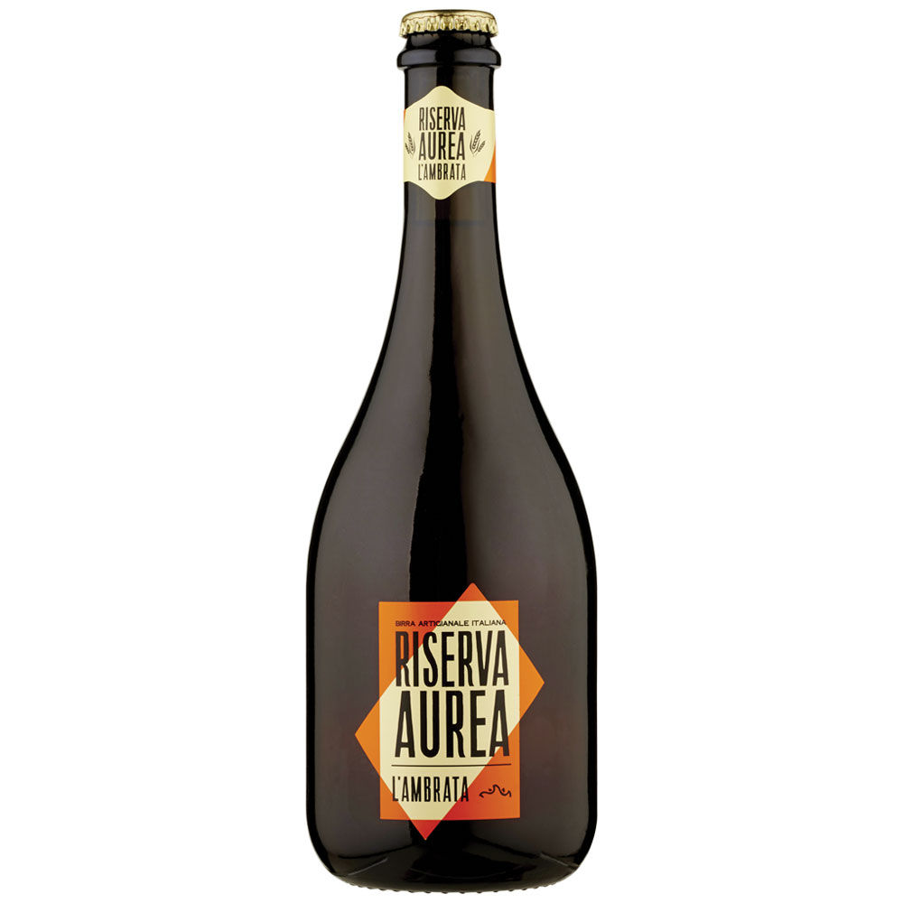 Birra riserva aurea ambrata 6,2 gradi birra salento bottiglia ml 750